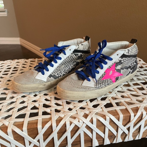 GOLDEN GOOSE Mid Star Snake Print Sneakers - Picture 2 of 5
